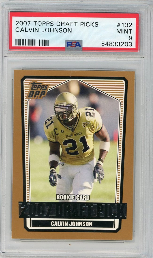 RC Calvin Johnson 2007 Mint PSA Picks Topps Draft #132 (1 of 2)