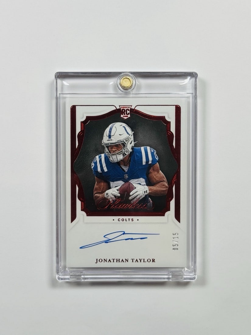 PANINI FLAWLESS JONATHAN TAYLOR RSS JTA RUBY ROOKIE AUTO (1 of 2)
