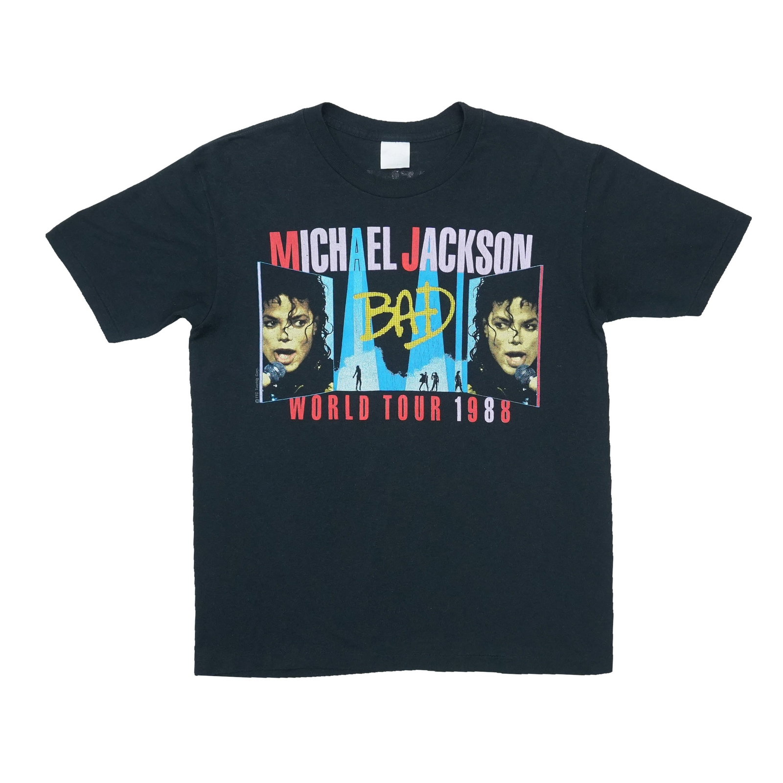 Bad World Tour Shirt by Michael Jackson 1988: Bad World Tour Shirt by Michael Jackson 1988 The Bad World Tour Shirt by Michael Jackson, worn during his iconic 1988 tour, features the distinctive black and red graphics that have become synonymous