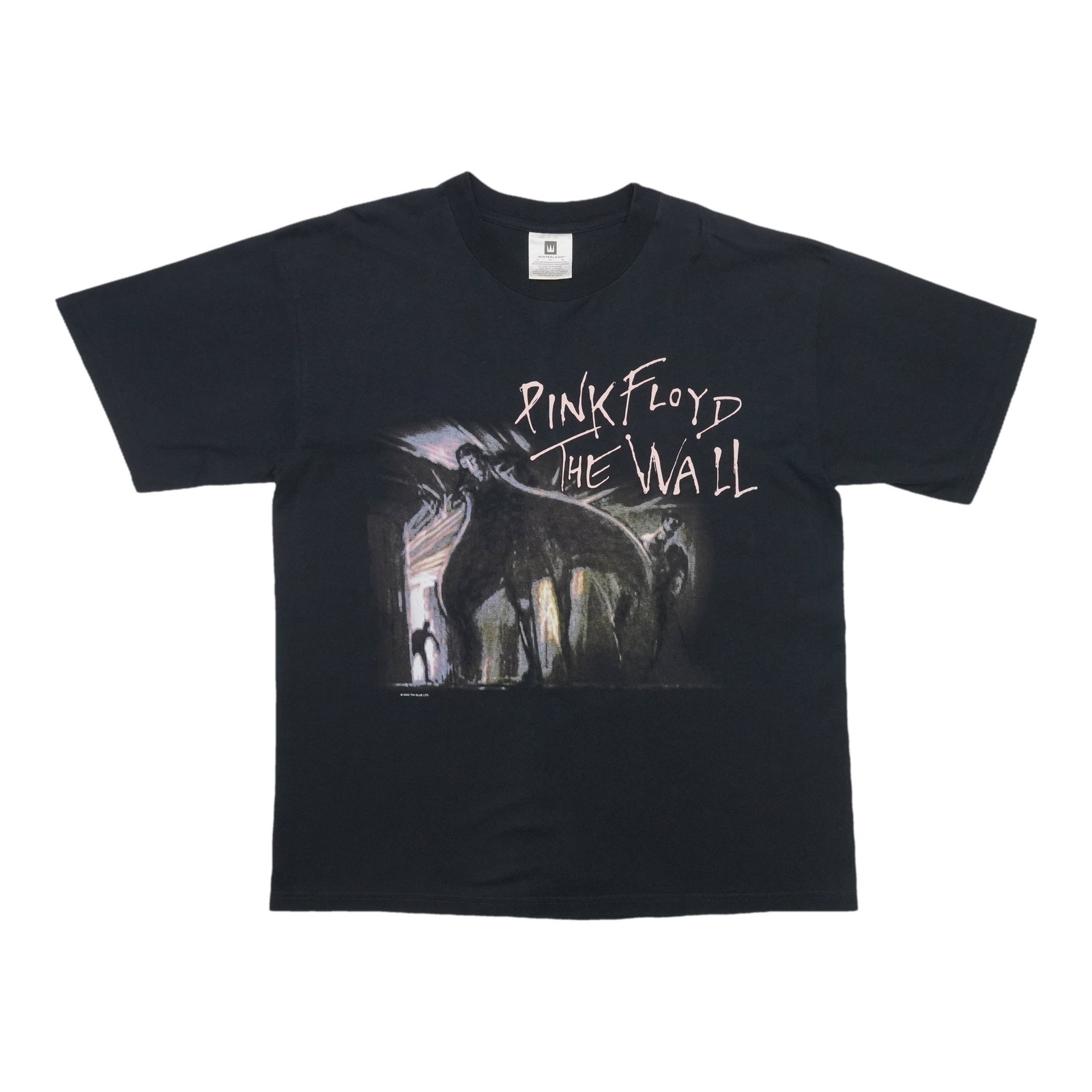 Pink Floyd Shirt The Wall: Pink Floyd Shirt The Wall Pink Floyd's iconic album artwork comes alive on this The Wall t-shirt, featuring the striking image of Pink, a character from the band's groundbreaking rock opera. Printed i