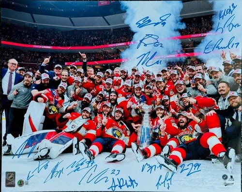 2023-24 Florida Panthers Multi Signed Stanley Cup Champions 16x20 Photo (Beckett (1 of 1)