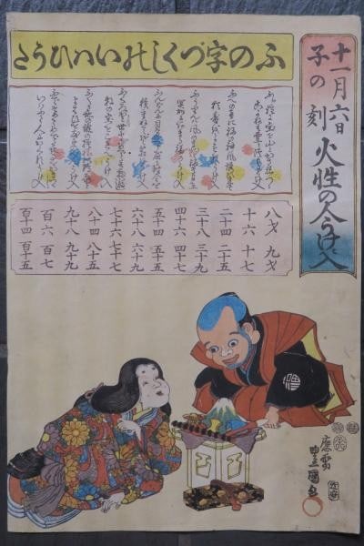 1852 Utagawa Toyokuni III Woodblock Print Uke e Fukusuke Otafuku Lucky Art: 1852 Utagawa Toyokuni III Woodblock Print Uke e Fukusuke Otafuku Lucky Art Item Specifics: Artist: Utagawa Toyokuni III (Kunisada) Subject: Fukusuke Otafuku Lucky Symbols Material: Washi Paper Style: