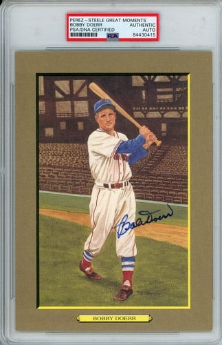 Bobby Doerr Autographed Perez Steele Great Moments Post Card (PSA) (1 of 1)