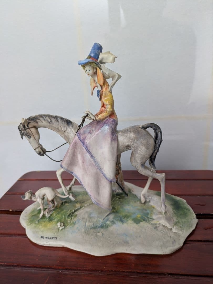 Riding Girl Figurine Ceramic Art Italy Scricciolo Moretto T: Riding Girl Figurine Ceramic Art Italy Scricciolo Moretto T Item Specifics: Artist: NA Signed By: NA Occasion: NA Size: NA Item Length: NA Number In Pack: NA Item Height: NA Style: NA Finish: NA Hand