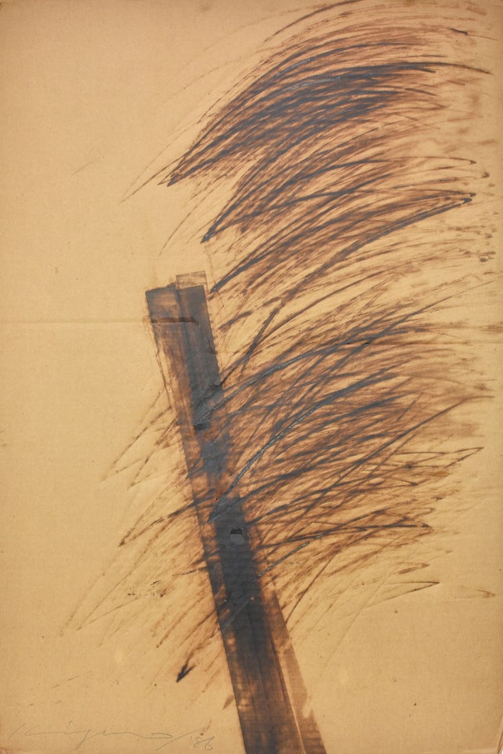 Yahagi 1986 Mixed Media Abstract Art Large Signed Japanese Modern (1 of 2)