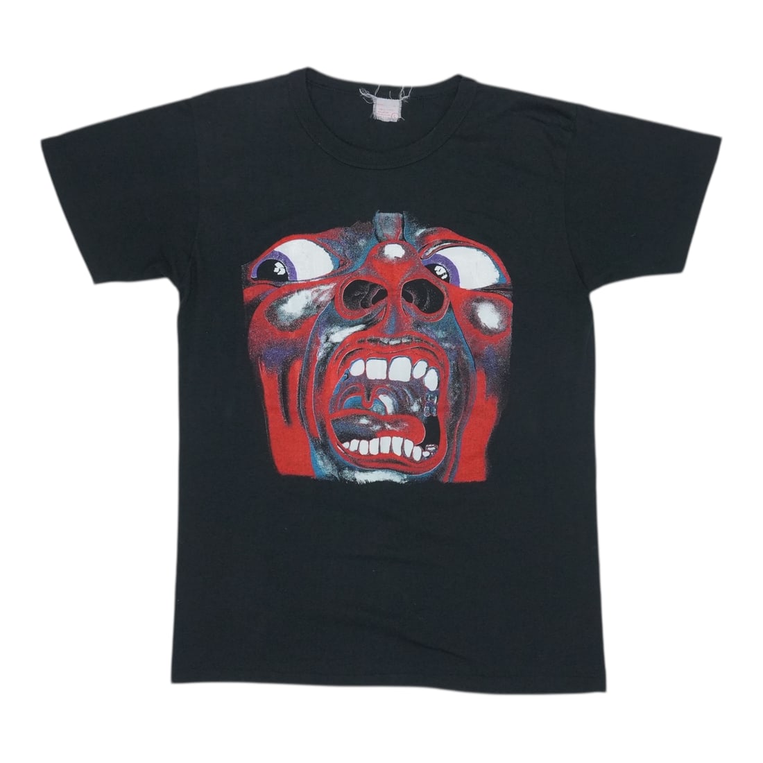 King Crimson Court Shirt: King Crimson Court Shirt The King Crimson Court Shirt boasts an iconic design, featuring bold colors and striking patterns. This vintage piece is sure to make a statement in any wardrobe, offering a u