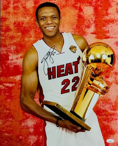 James Jones Autographed Heat 16x20 Basketball Photo (JSA): James Jones Autographed Heat 16x20 Basketball Photo (JSA) Signed by James Jones across the front in black sharpie, this official 16x20 basketball photo captures a moment in time for Heat fans. The ite