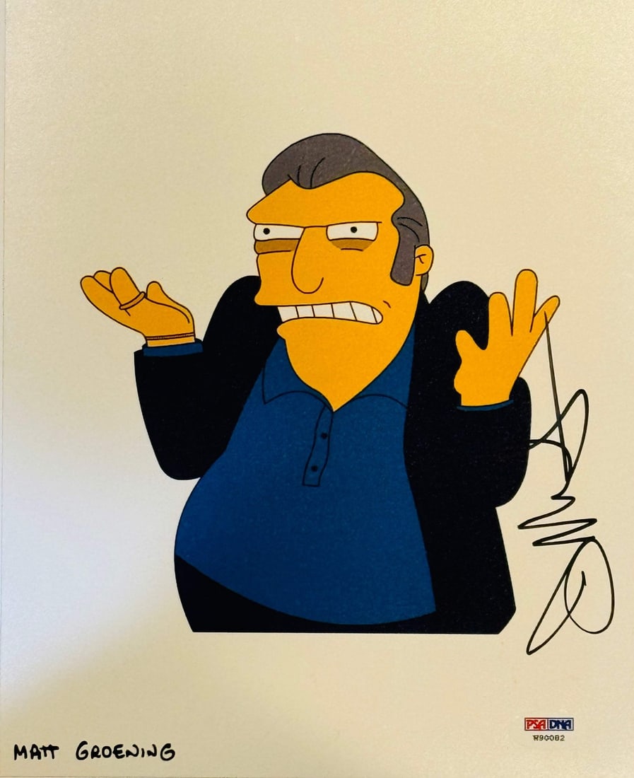 Joe Mantegna The Simpsons Autographed 8x10 Celebrity Photo (PSA): Joe Mantegna The Simpsons Autographed 8x10 Celebrity Photo (PSA) Joe Mantegna's signature in black sharpie adds a touch of authenticity to this rare 8x10 celebrity photo from The Simpsons. Brought to