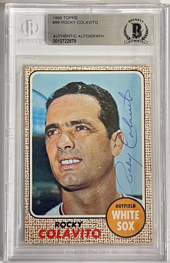 Rocky Colavito autographed 1968 Topps Card #99 (Beckett) (1 of 2)