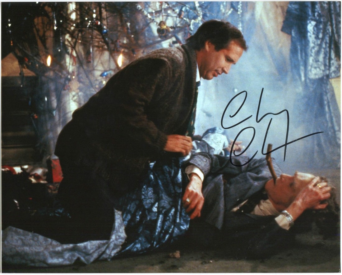 Chevy Chase Autographed 8x10 Photo: Chevy Chase Autographed 8x10 Photo Chevy Chase's iconic smile shines bright in this autographed 8x10 photo, signed in black sharpie across the front. Authenticity is provided by Rich Altman and comes 