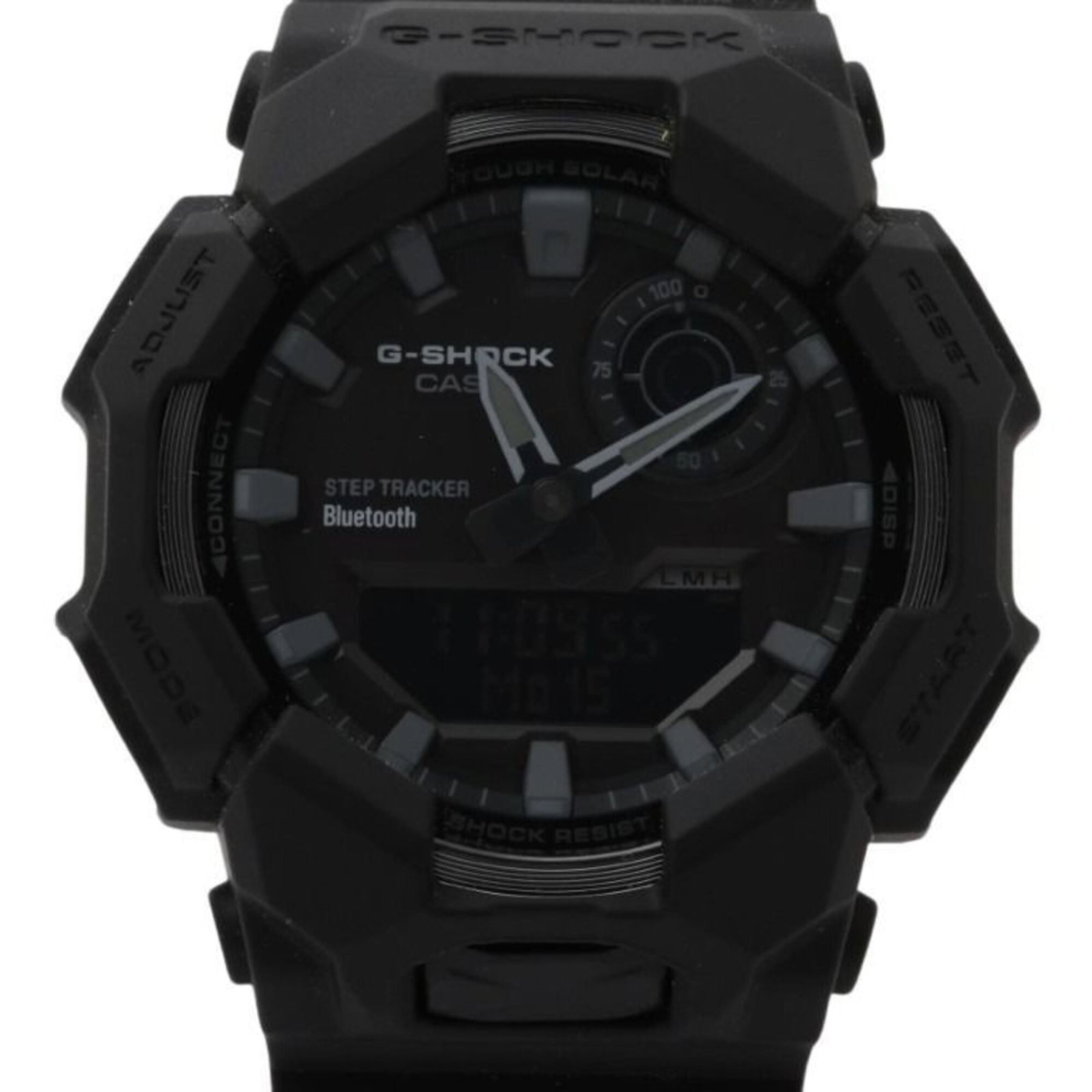 Casio Wristwatch: Casio Wristwatch Carbon fiber case and band for a sleek, modern look. This Casio wristwatch features solar power for long-lasting battery life and a black dial for a crisp, clean appearance. With its 