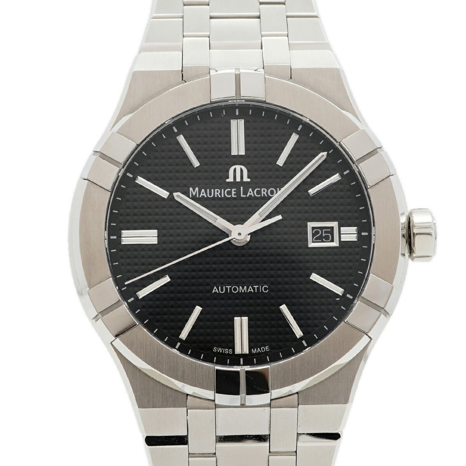 Maurice Lacroix Wristwatch: Maurice Lacroix Wristwatch The Maurice Lacroix wristwatch boasts a sleek design with a 42mm stainless steel case, making it a stylish accessory for the modern man. Powered by a self-winding automatic 