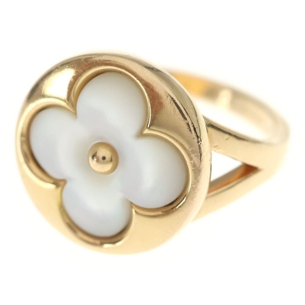 Louis Vuitton Q9J24C Berg Sun Blossom Mother of Pearl 18k Pink Gold Ring US5.5: Louis Vuitton Q9J24C Berg Sun Blossom Mother of Pearl 18k Pink Gold Ring US5.5 Item Specifics: Brand: Louis Vuitton Ring Size: 5.5 Type: Ring Metal Purity: 18k Color: Rose Gold Style: Ring Material: