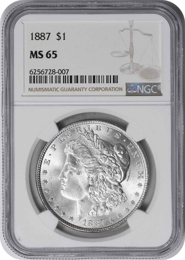 Morgan Silver Dollar MS65 NGC: Morgan Silver Dollar MS65 NGC The Morgan Silver Dollar MS65 NGC is an exceptionally preserved uncirculated coin from the Philadelphia mint, featuring George T. Morgan's iconic design and a striking re