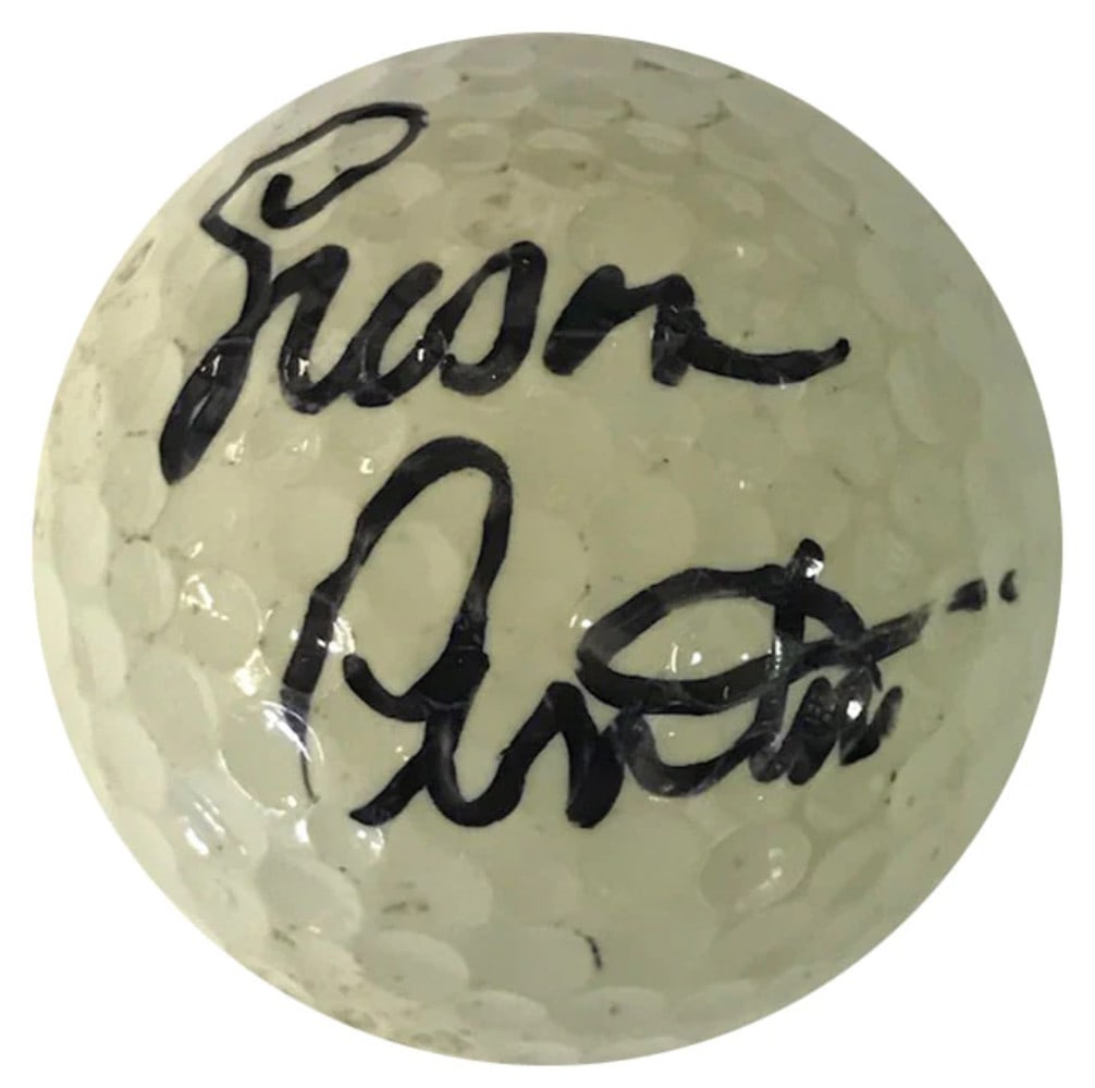 Spalding Autographed Golf Ball By Susan Anton: Spalding Autographed Golf Ball By Susan Anton Susan Anton's signature in black sharpie adorns this unique Spalding golf ball, making it a distinctive collectible for fans of the actress. The item bear