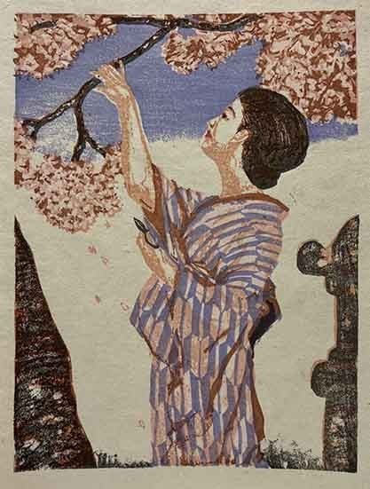 Koshiro Onchi Original Woodblock Print Hana doki Flower Time Sosaku Hanga 1946: Koshiro Onchi Original Woodblock Print Hana doki Flower Time Sosaku Hanga 1946 Item Specifics: Artist: Koshiro Onchi Subject: Japanese Woodblock Print Material: Paper Style: Japanese Size: 24 x 18 cm 
