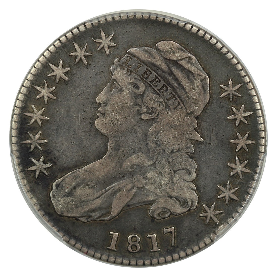 PCGS Fine 50C Half Dollar Capped Bust - 3