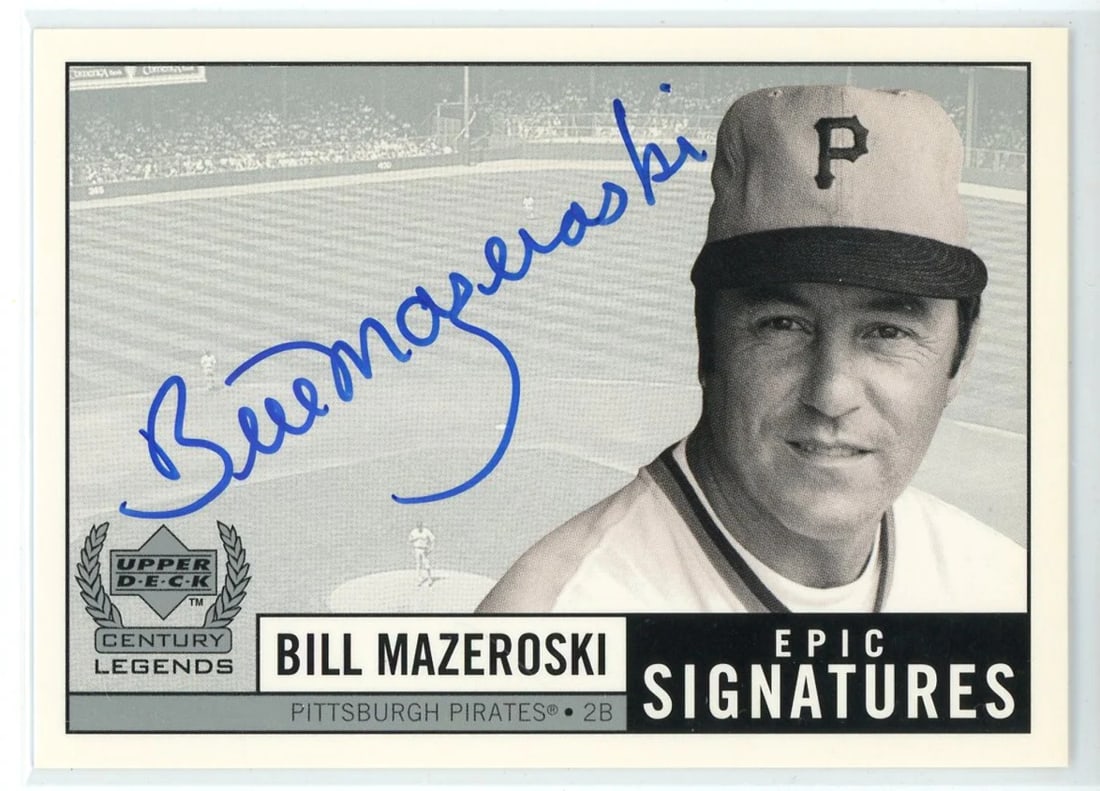 Bill Mazeroski Autographed 1999 Upper Deck Century Legends Card #BM (1 of 2)