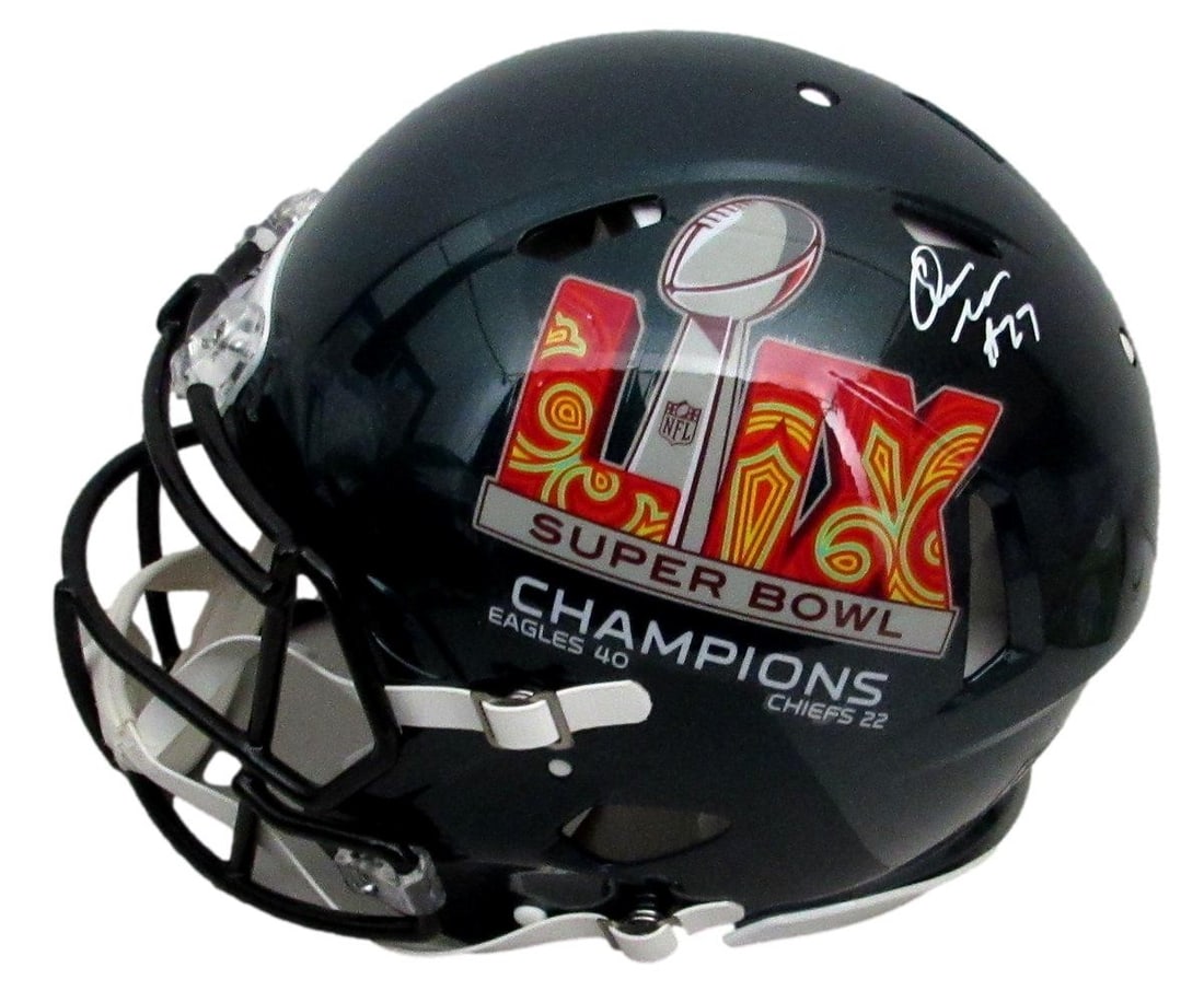 Mitchell Signed Quinyon Full SB LIX Authentic Eagles Champs Helmet PSA DNA (1 of 7)