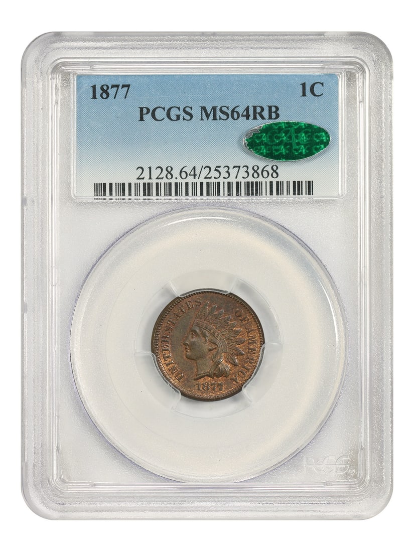 1877 1C PCGS/ CAC MS64RB - Indian Cent - Key Date Indian Cent (1 of 4)
