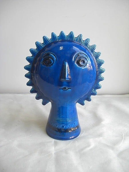 Sun Blue Ceramic Face Ornament Vintage Italy Decor Bitossi Flavia Londi Aldo: Sun Blue Ceramic Face Ornament Vintage Italy Decor Bitossi Flavia Londi Aldo Item Specifics: Brand: Bitossi Product Disclaimer: Measurements approximate; colors may vary due to lighting. While we stri