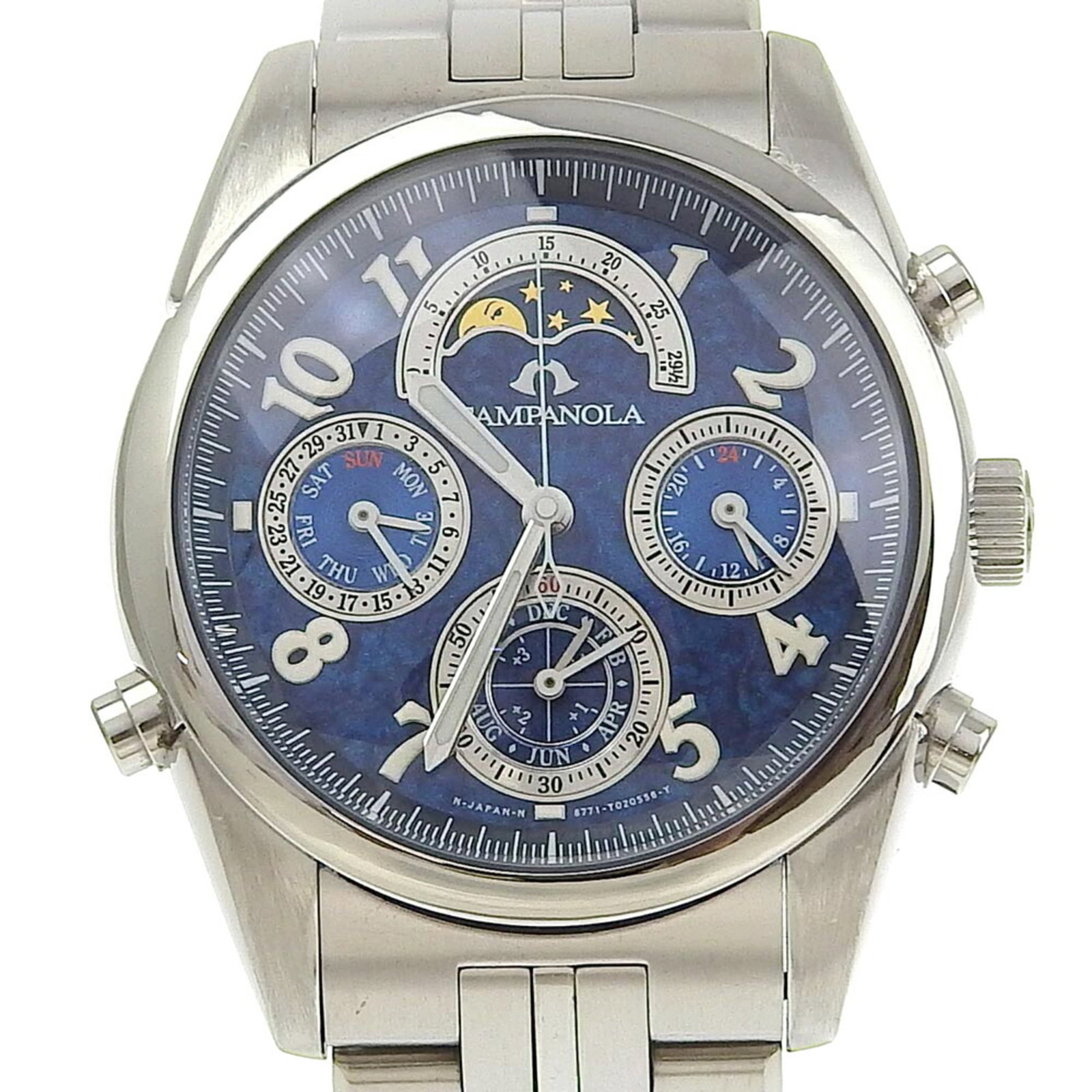 Citizen Wristwatch: Citizen Wristwatch Stainless steel case and band provide durability, while the blue dial adds a touch of style. Powered by a reliable quartz movement, this Citizen wristwatch offers accurate timekeepi