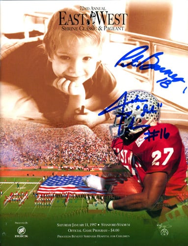 Pat Barnes/ Jake Plummer Autographed 1997 East/ West Game Program (1 of 1)