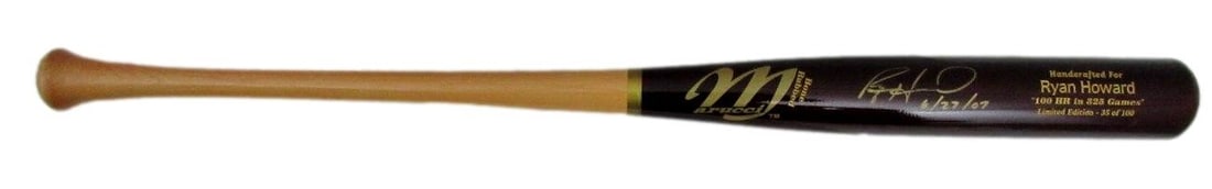 Ryan Howard Autographed Marucci Limited Edition Baseball Bat Phillies JSA (1 of 4)