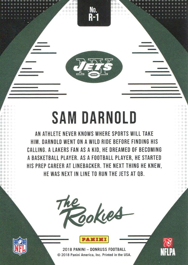 Panini Donruss Rookie Sam Darnold 2018 - 2