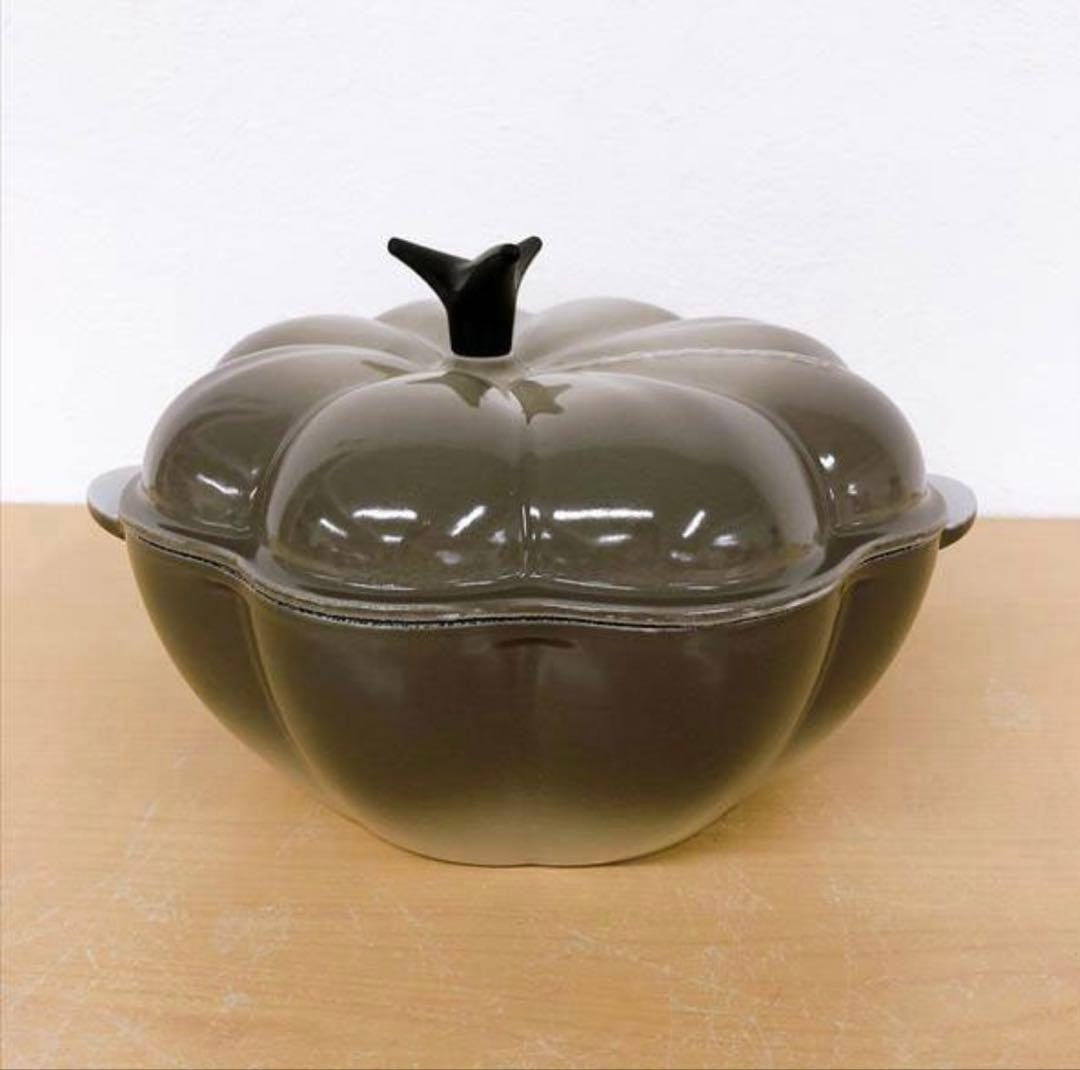 Le Creuset Cocotte Pumpkin Nutmeg 22? Cast Iron Dutch Oven Rare Cookware (1 of 7)