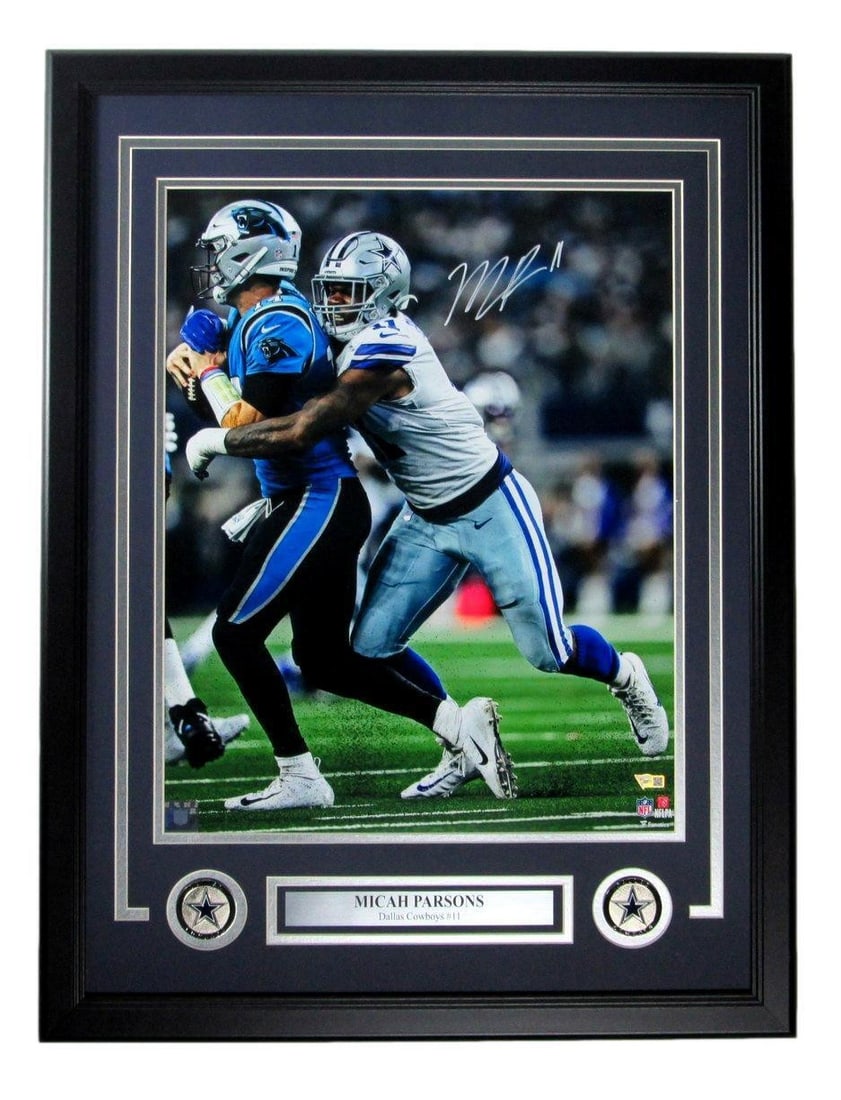 Micah Parsons Dallas Cowboys Signed/ Auto 16x20 Photo Framed Fanatics 166343: Micah Parsons Dallas Cowboys Signed/ Auto 16x20 Photo Framed Fanatics 166343 Item Specifics: Autograph Authentication: Fanatics Authentic League: NFL Original/Reprint: Original Product: Photo Sport: M