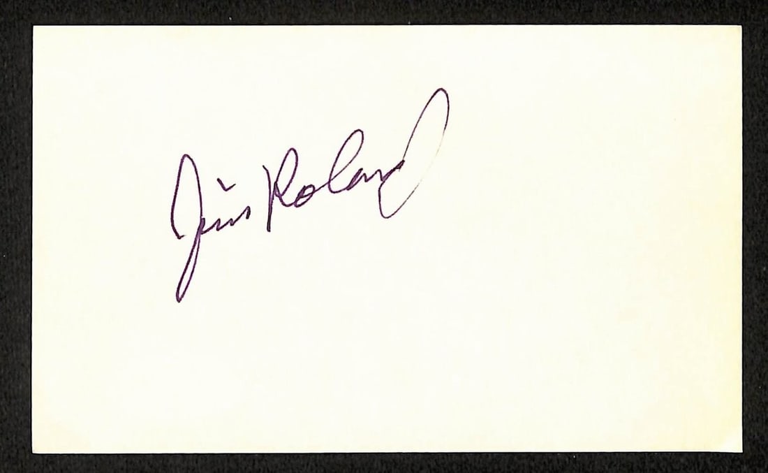 James Roland Yankees Autographed/ Signed 3x5 Index Card JSA BA207620: James Roland Yankees Autographed/ Signed 3x5 Index Card JSA BA207620 Authentic James Roland Yankees autograph on a 3x5 index card, certified by the JSA (James Spence Authentication) with BA207620. Thi