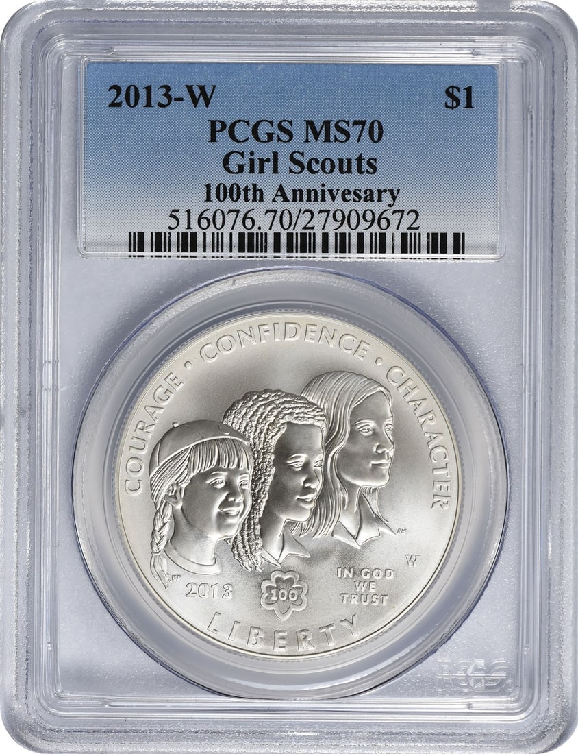 2013-W Girl Scouts Commemorative Silver Dollar MS70 PCGS (1 of 1)