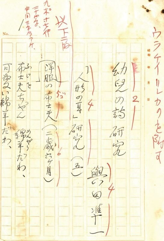Junichi Yoda Original Handwritten Manuscript Poetry for Infants Showa Era: Junichi Yoda Original Handwritten Manuscript Poetry for Infants Showa Era Item Specifics: Artist: Junichi Yoda Subject: Children's Literature and Poetry Material: Paper and Ink Style: Japanese Year Of