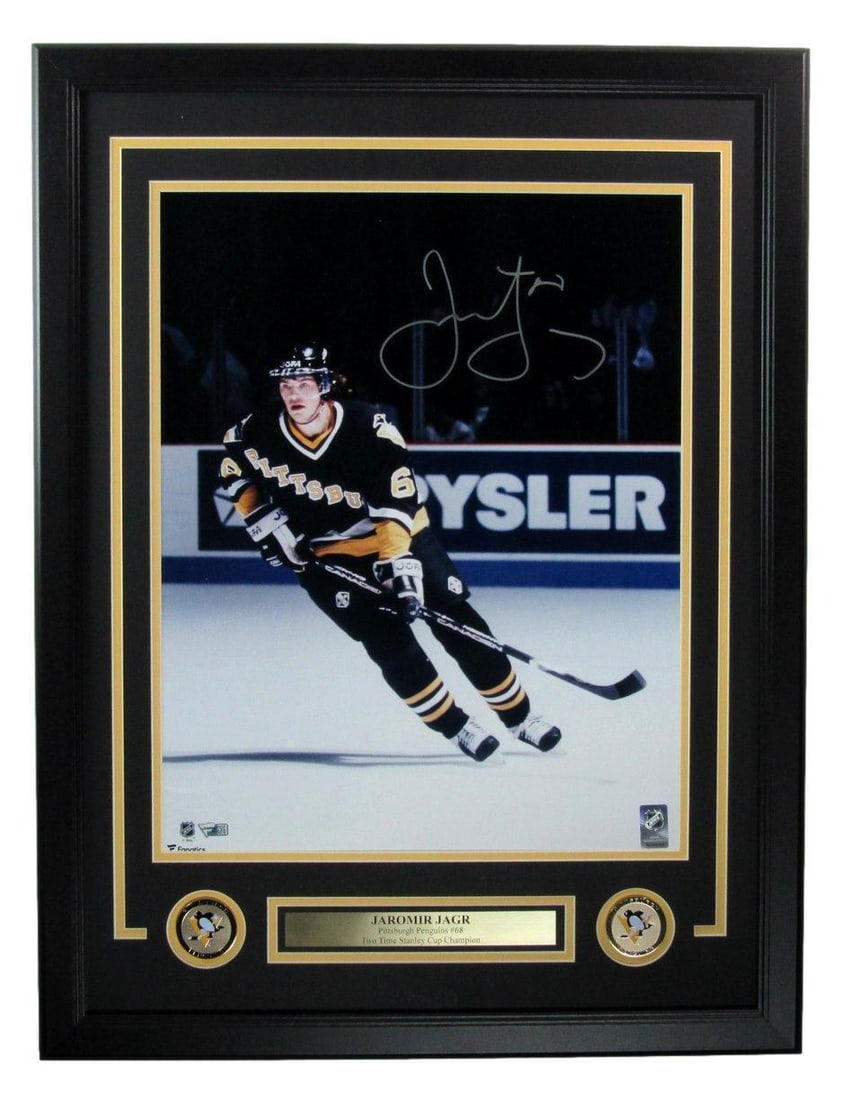 Penguins Fanatics Autographed 16x20 Photo Framed Pittsburgh Jaromir Jagr (1 of 4)
