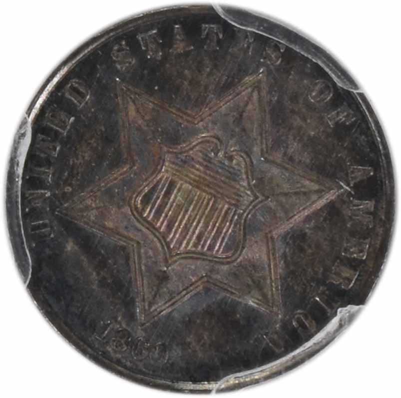 1860 Three Cent Silver MS65 PCGS - 2