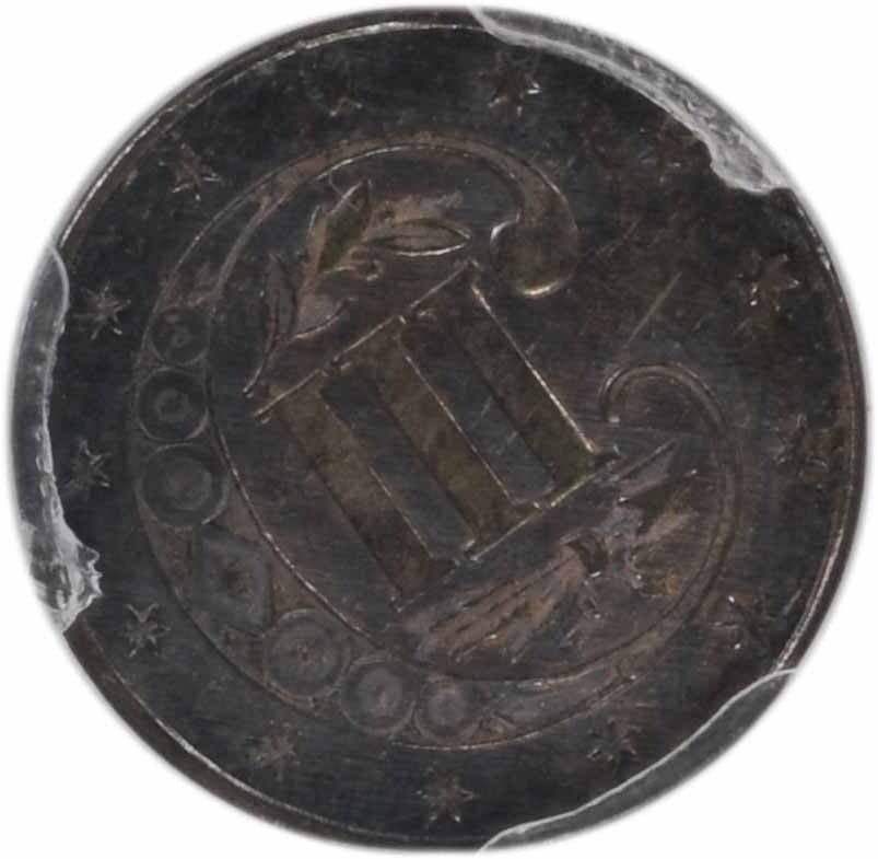 1860 Three Cent Silver MS65 PCGS - 3