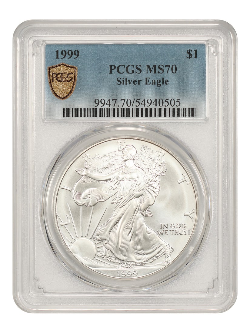 1999 $1 Silver Eagle PCGS MS70 - Silver Eagles (1 of 5)