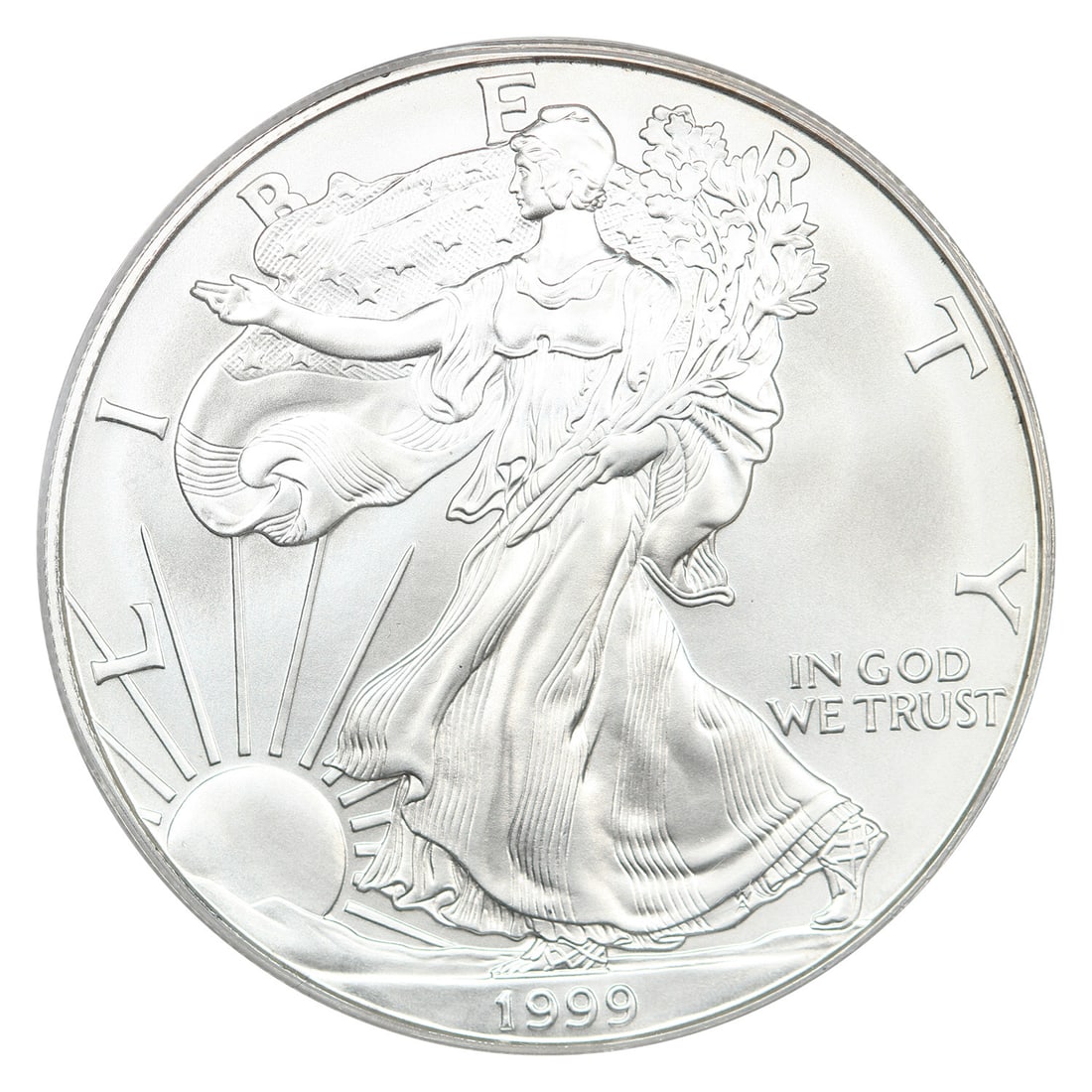 1999 $1 Silver Eagle PCGS MS70 - Silver Eagles - 3