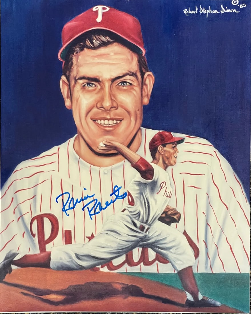 Robin Roberts Autographed Phillies Baseball 8x10 Photo (1 of 2)