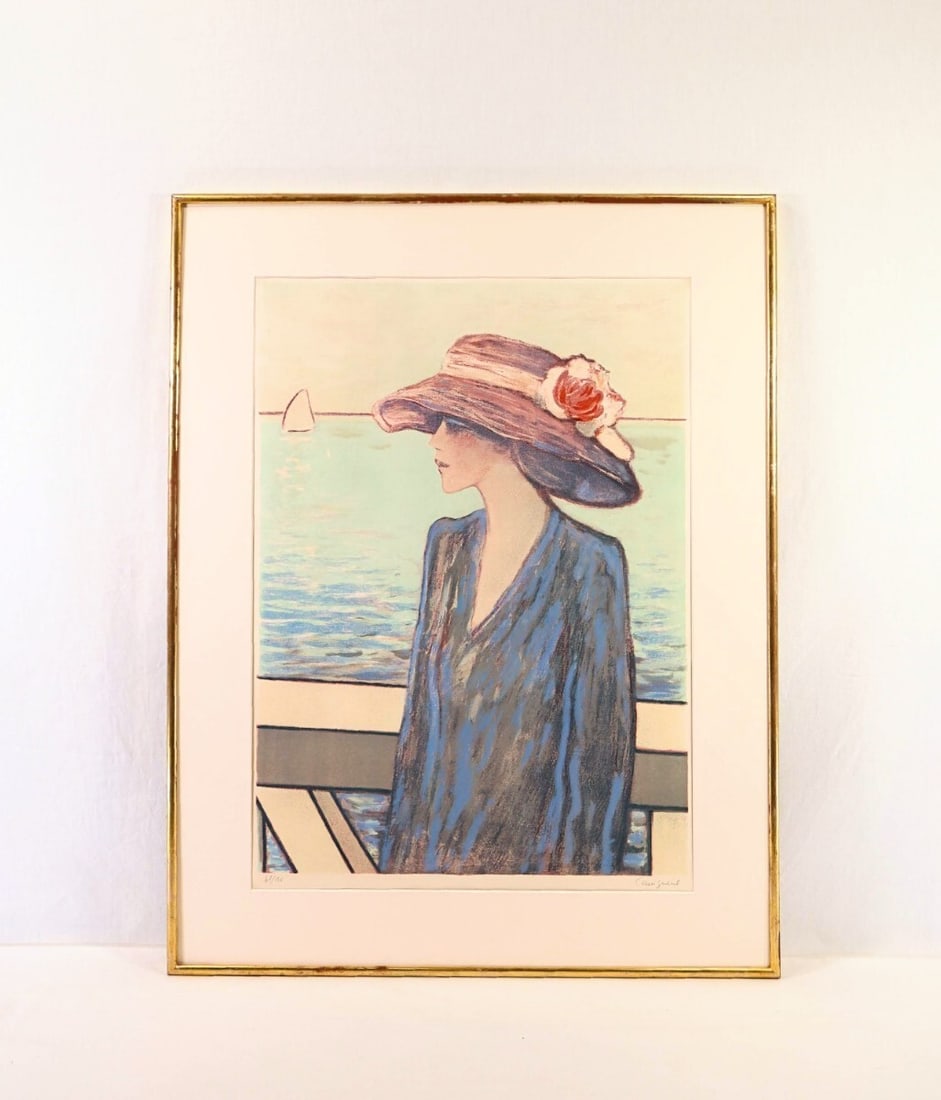 Cassignol Nathalie by the sea Woman Hat Lithograph Signed French Art Ed 150: Cassignol Nathalie by the sea Woman Hat Lithograph Signed French Art Ed 150 Item Specifics: Unit Of Sale: Single Piece Artist: Jean Pierre Cassigneul Signed By: Jean Pierre Cassigneul Image Orientatio