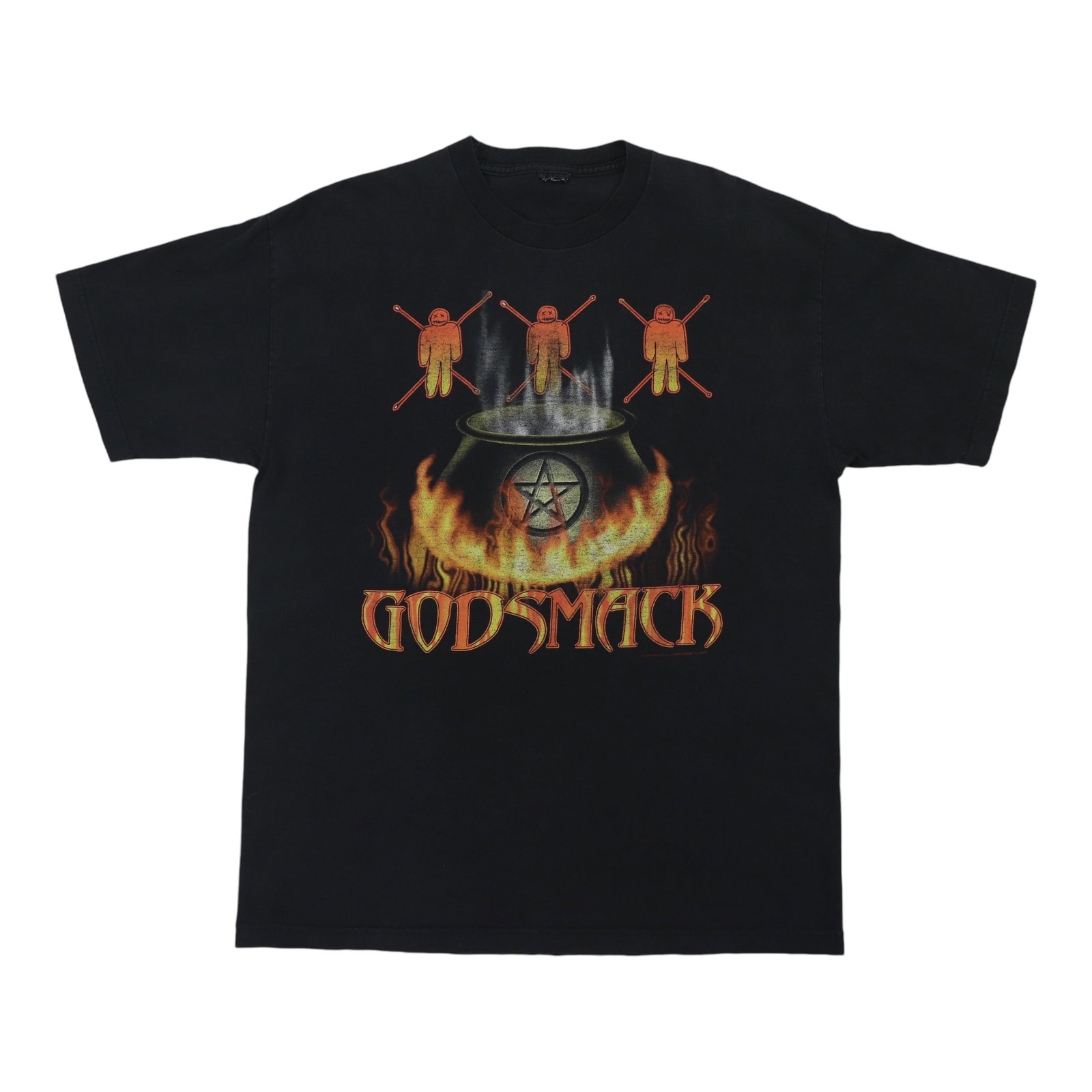 Shirt Godsmack 1999: Shirt Godsmack 1999 Godsmack's iconic style is captured in this vintage 1999 shirt, featuring the band's signature logo and design elements that define their early era. A great addition to any fan's c