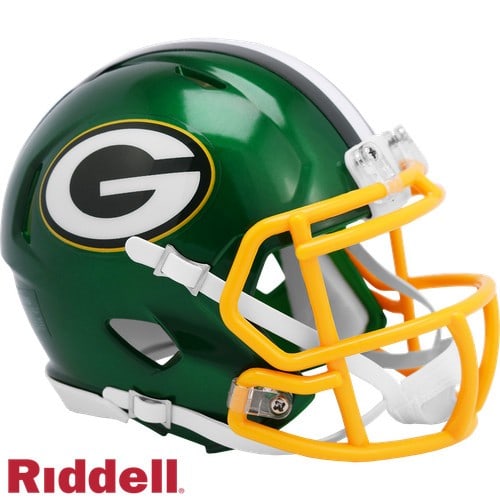 Unsigned Packers Green Bay Mini Helmet 6 Riddell Flash In Box New: Unsigned Packers Green Bay Mini Helmet 6 Riddell Flash In Box New Unsigned Green Bay Packers Mini Helmet in Riddell Flash In Box, New. This mini helmet features the iconic green and gold colors of