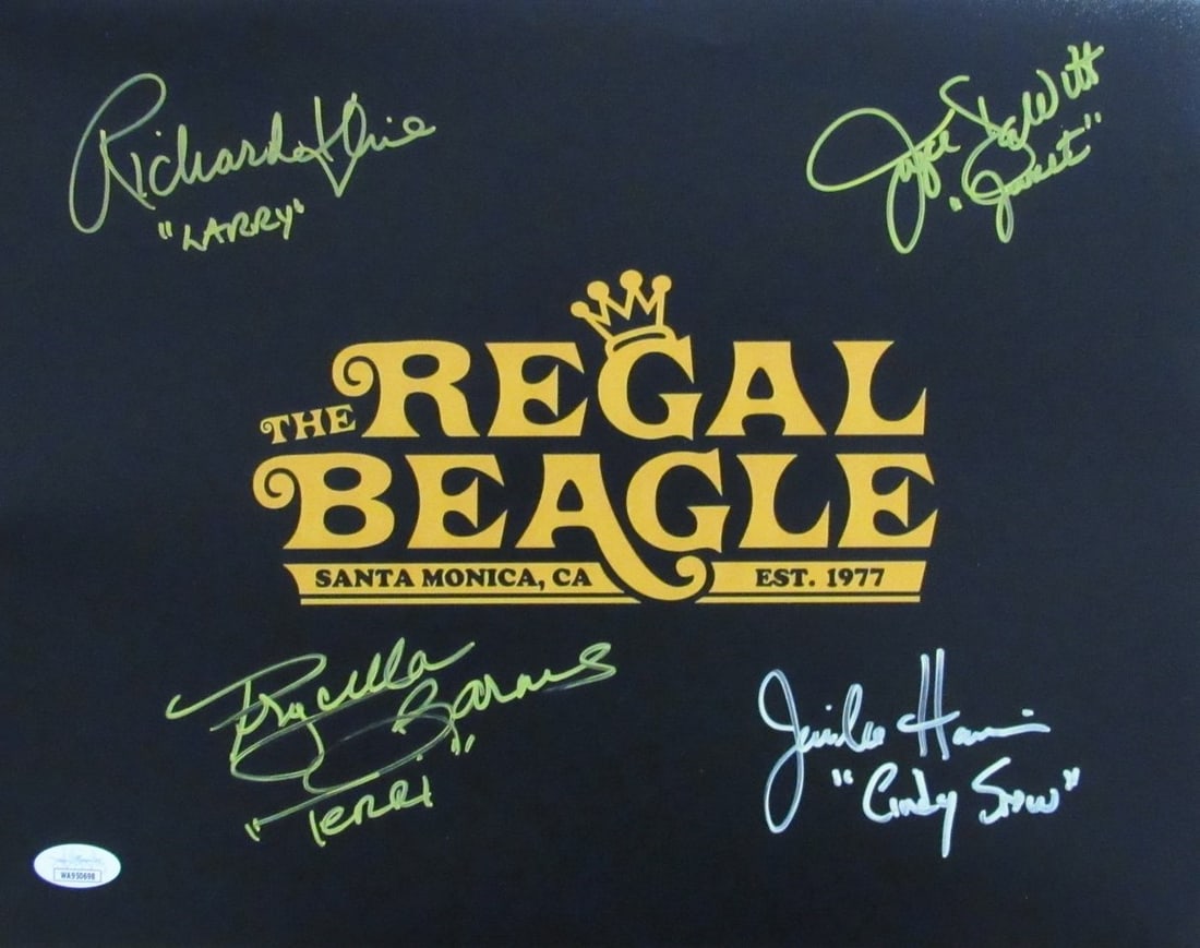 Three's Company Multi-Autographed by 4 Cast Members 11x14Photo JSA 183399 (1 of 4)