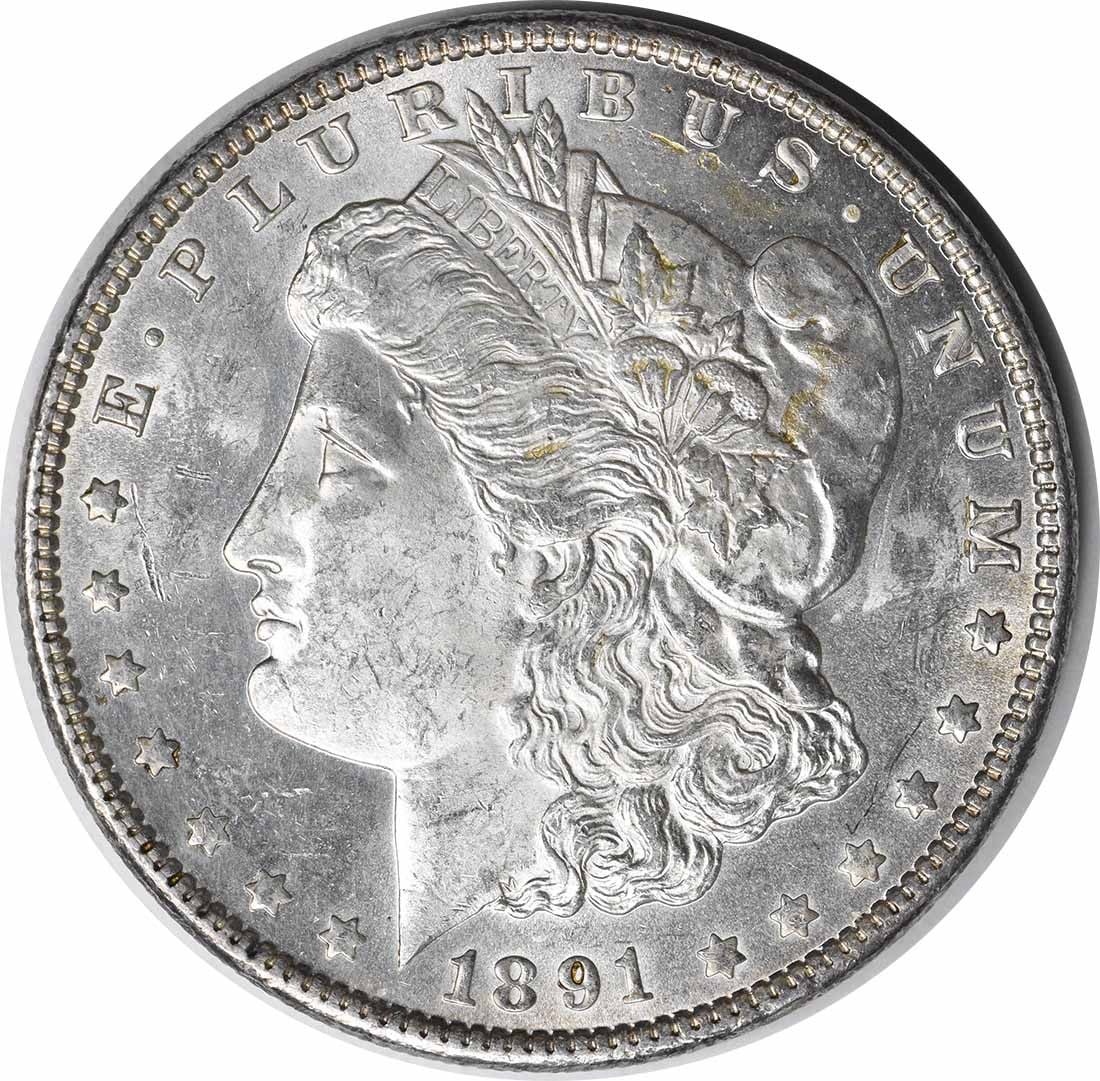 Choice BU Uncertified Morgan Dollar 1891 Silver (1 of 2)