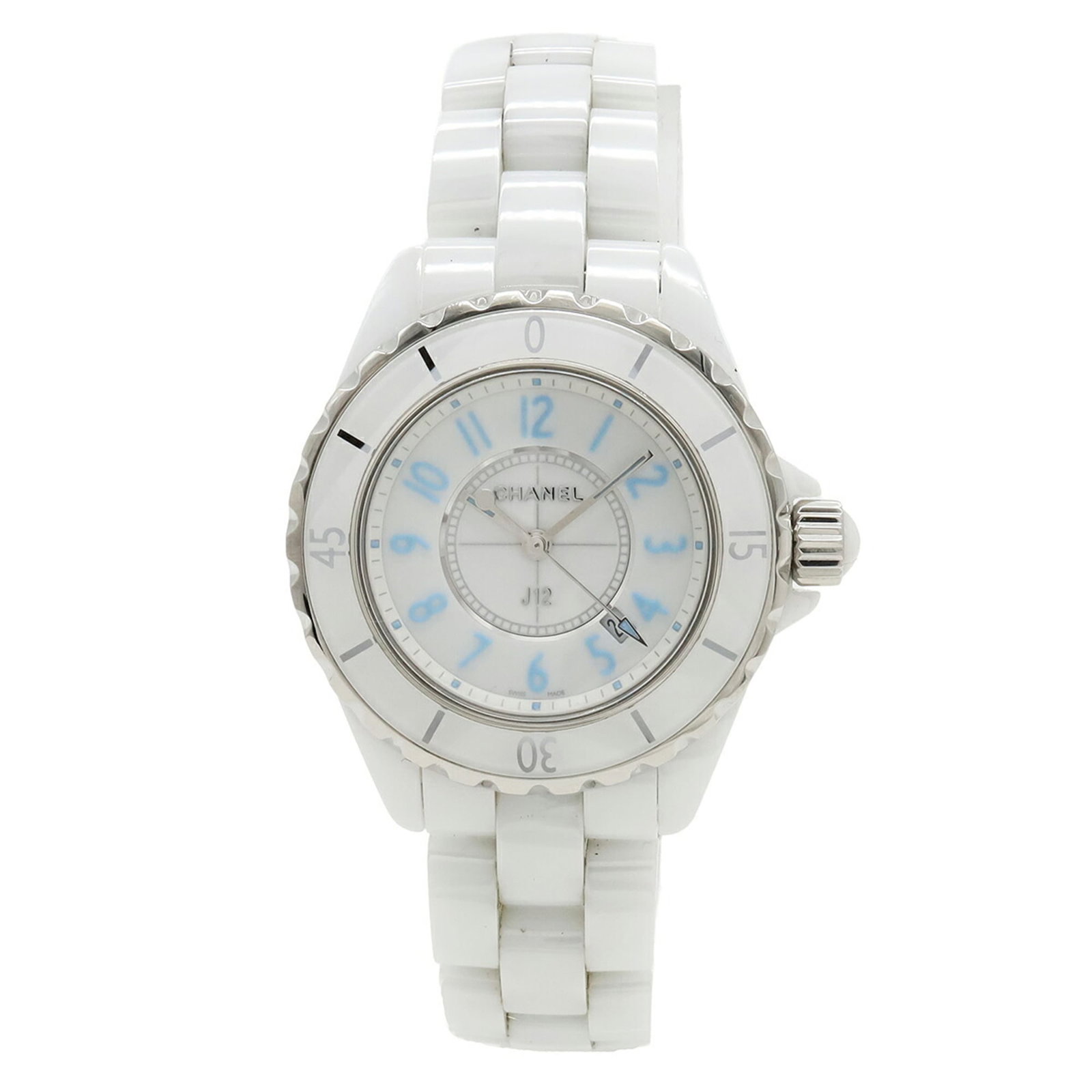Chanel Wristwatch: Chanel Wristwatch Ceramic and stainless steel case, featuring a white quartz movement, makes for a sleek and modern timepiece. This Chanel wristwatch boasts a durable ceramic band that complements its