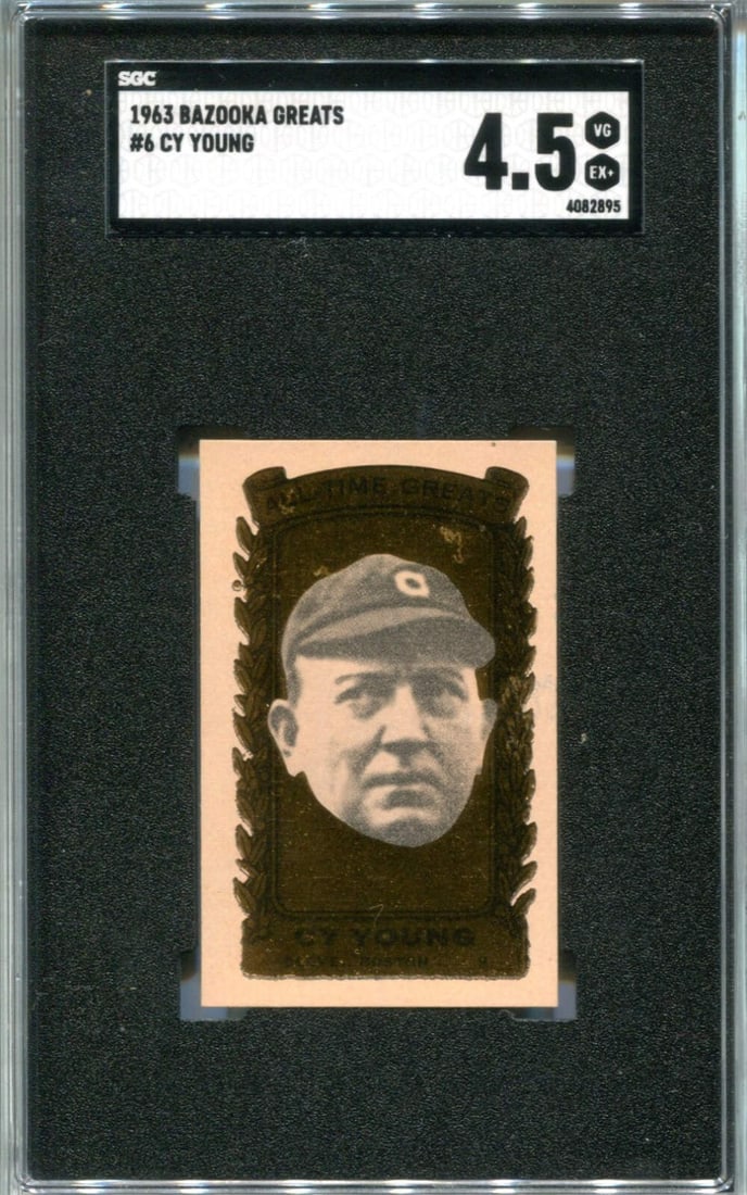 Cy Young 1963 Bazooka Greats #6 Card SGC 4.5 (1 of 2)