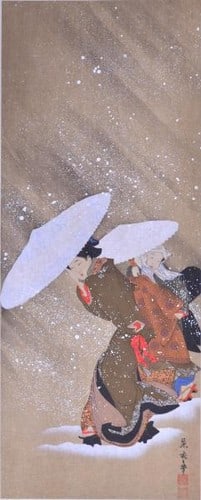 Kitagawa Fujimaro Beauty Antique Japanese Snow Ukiyo E Woodblock Print 1907: Kitagawa Fujimaro Beauty Antique Japanese Snow Ukiyo E Woodblock Print 1907 Item Specifics: Artist: Kitagawa Fujimaro Subject: Ukiyo-e Material: Paper Style: Japanese Size: 40 x 16 cm Year Of