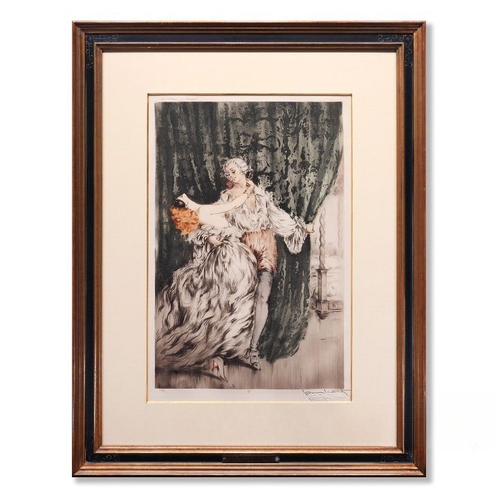 LOUIS ICART Casanova Etching Aquatint 1928 Signed With yellow storage bag box: LOUIS ICART Casanova Etching Aquatint 1928 Signed With yellow storage bag box Item Specifics: Unit Of Sale: Single Piece Artist: Louis Icart Image Orientation: Portrait Material: Paper Original/Licens