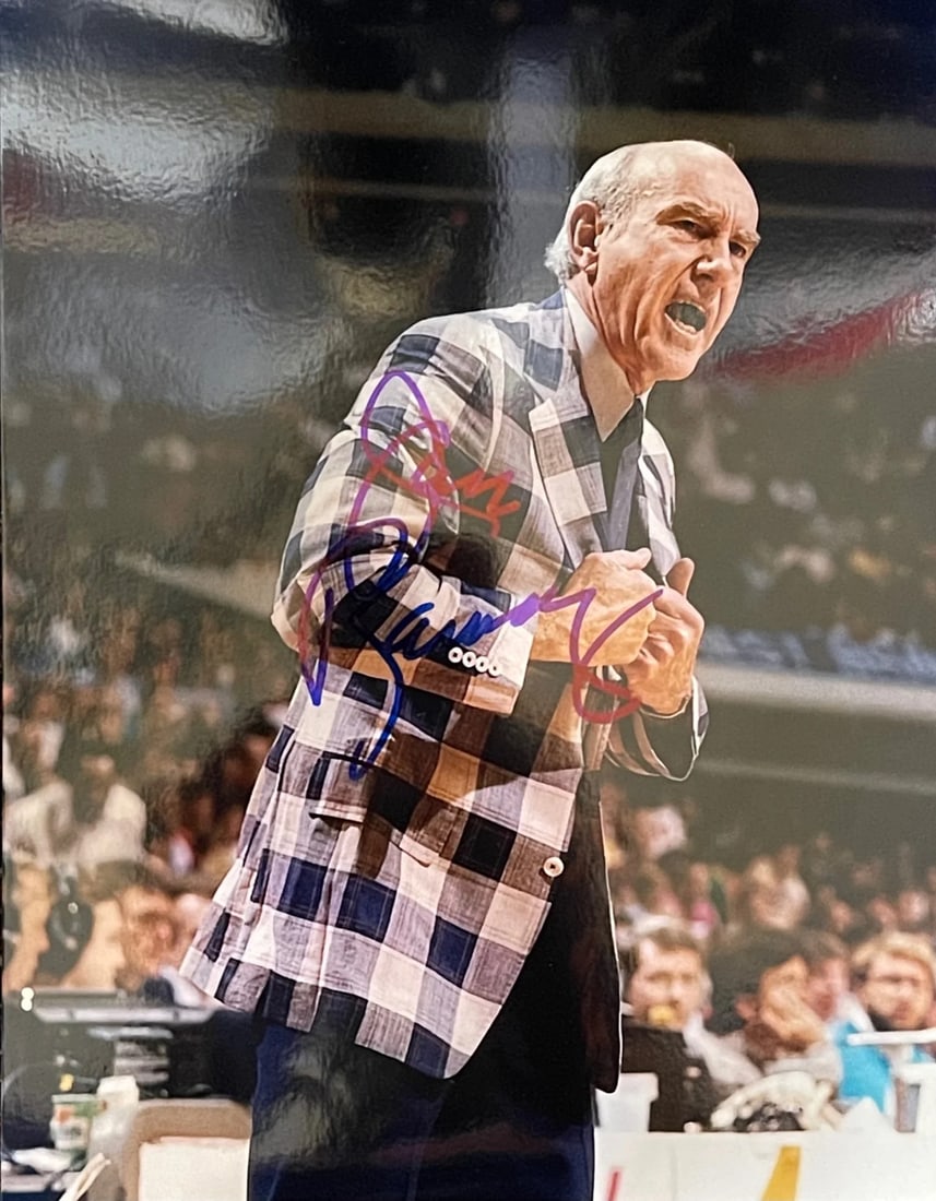 Jack Ramsay Autographed 8x10 Basketball Photo: Jack Ramsay Autographed 8x10 Basketball Photo Jack Ramsay's 8x10 basketball photo, signed across the front in blue sharpie. This unique piece features the signature of the talented athlete, making it 